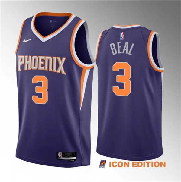 Men's Phoenix Suns #3 Bradley Beal Purple Icon Edition Stitched Basketball Jersey,We sell and wholesale Men's Phoenix Suns #3 Bradley Beal Purple Icon Edition Stitched Basketball Jersey on line form chian!